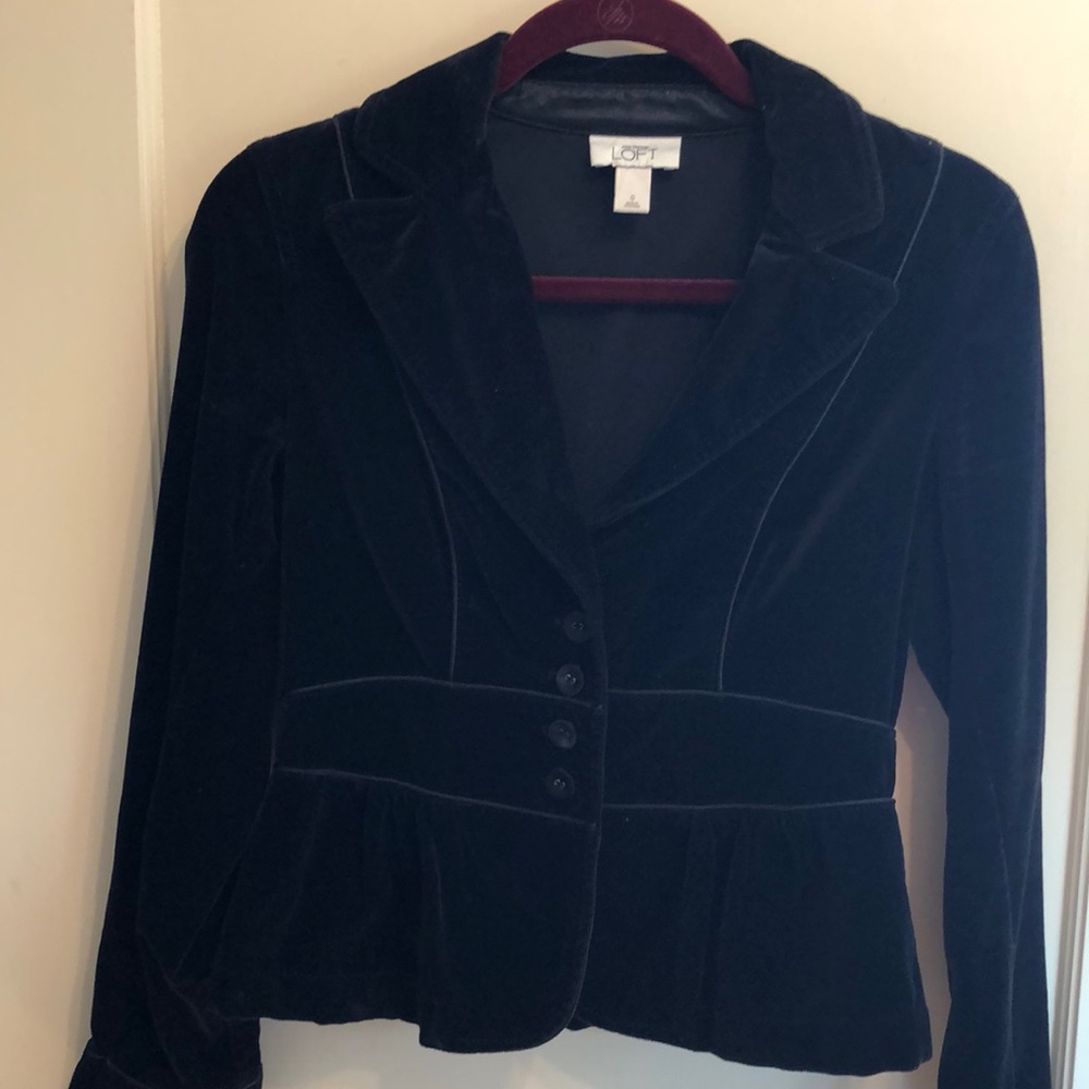 Ann Taylor black velvet blazer